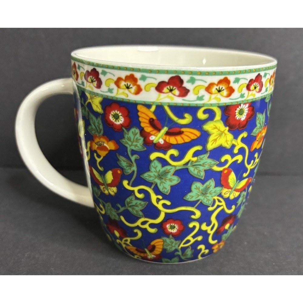 Queens Imperial Garden Mug Couture Bone China Flower Butterfly 12 oz